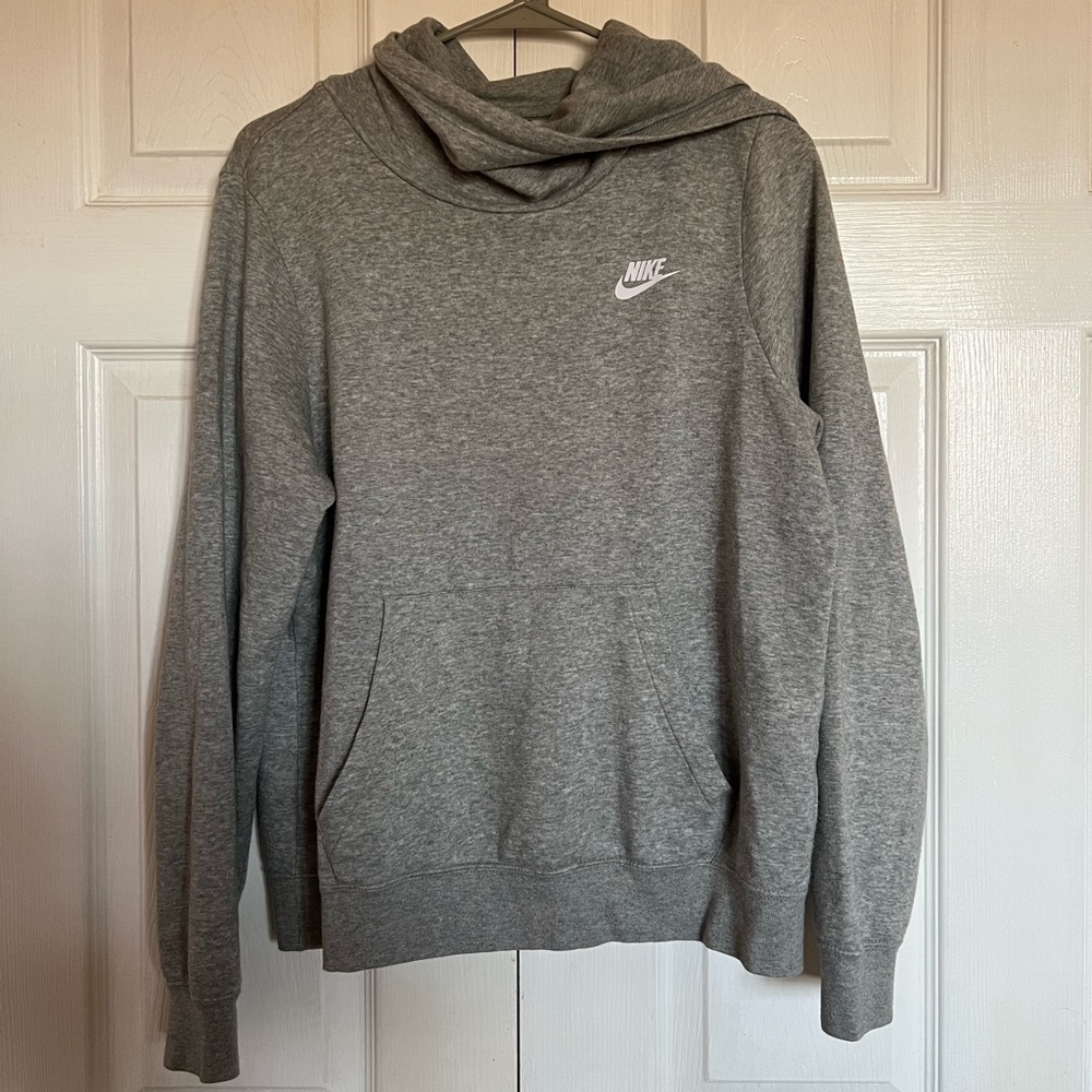 NIKE - Heathered Grey Cowl Neck Hoodie